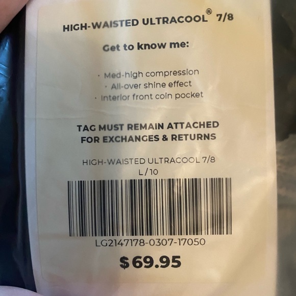 NWT Ultracool 7/8 high wasted Fabletics - Picture 4 of 4
